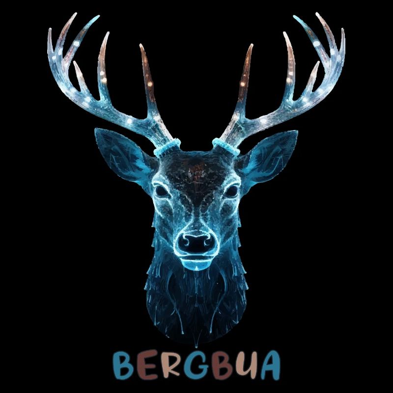 Hirsch Bergbua Hirsch Geschenk Dorffest Wandern