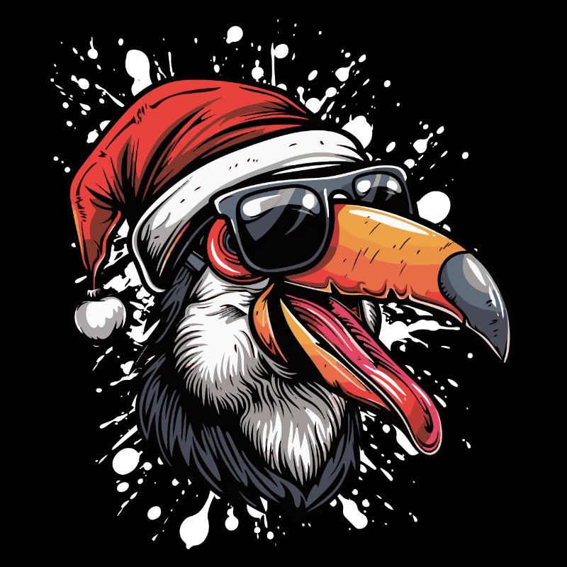 Toucan oiseau Noël drôle