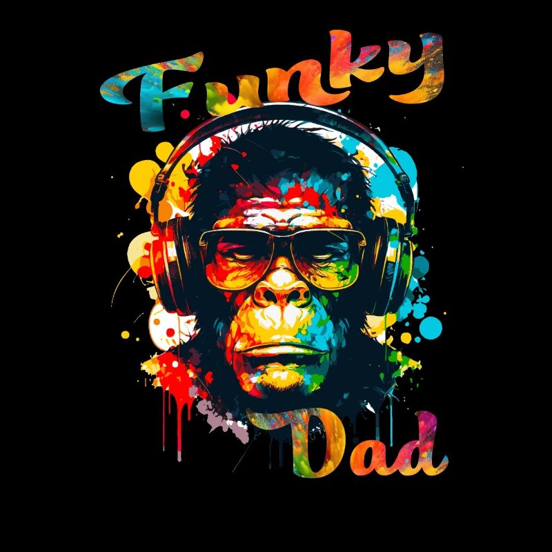 Funky Dad. birthday, Father's Day. Monkey