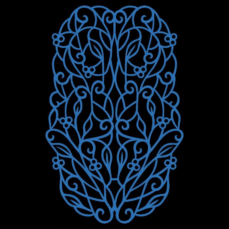 Élément décoratif élégant bleu