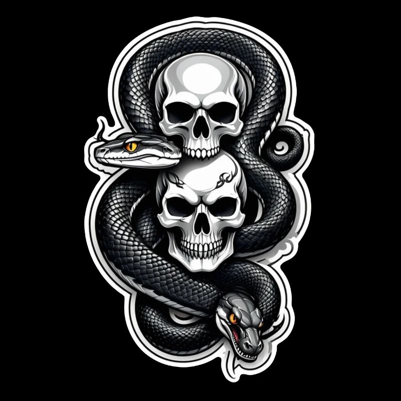 Snake Skeleton and Tattoo