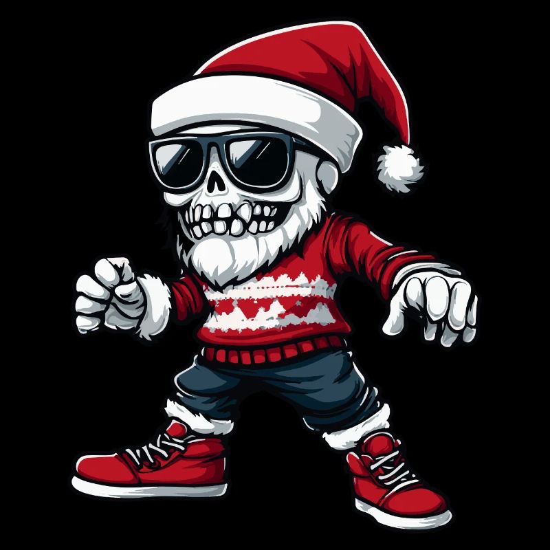 Skeleton Christmas Cool X-Mas