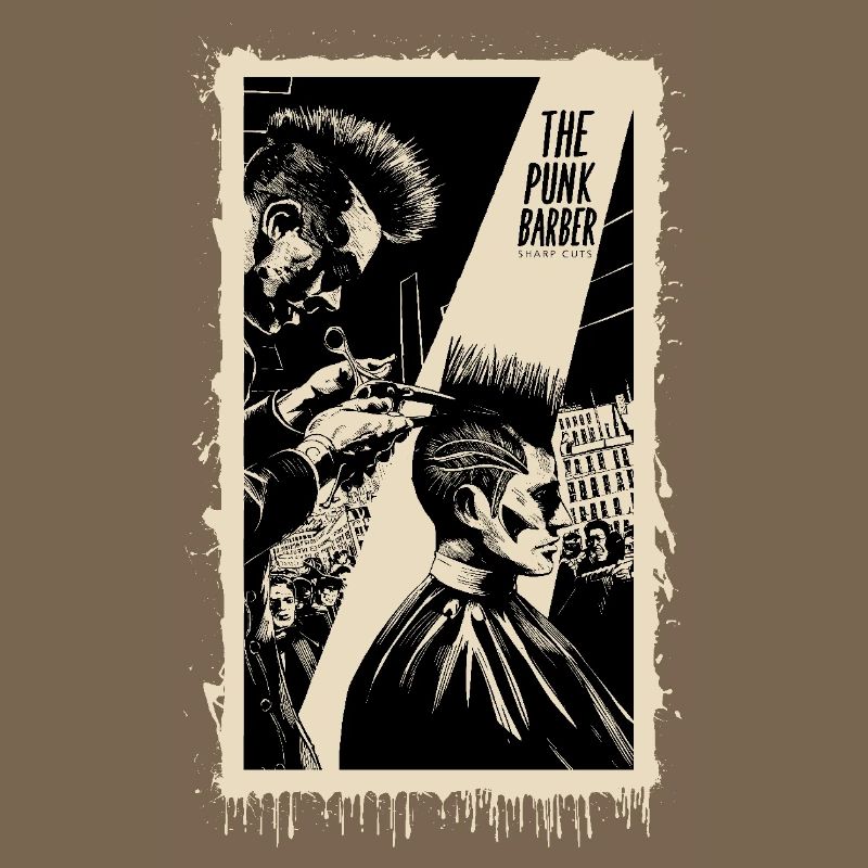 Punk barber sharp cuts