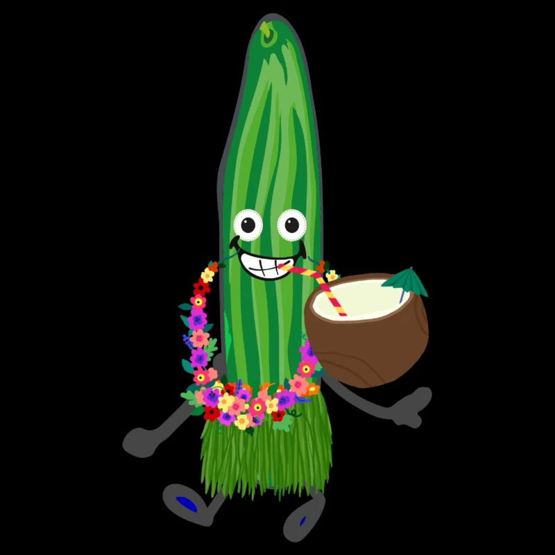 concombre, hawaï, vacances, noix de , aloha