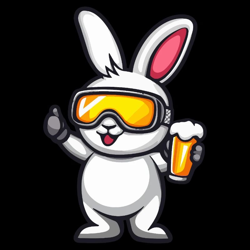 Rabbit Après Ski Beer Comic