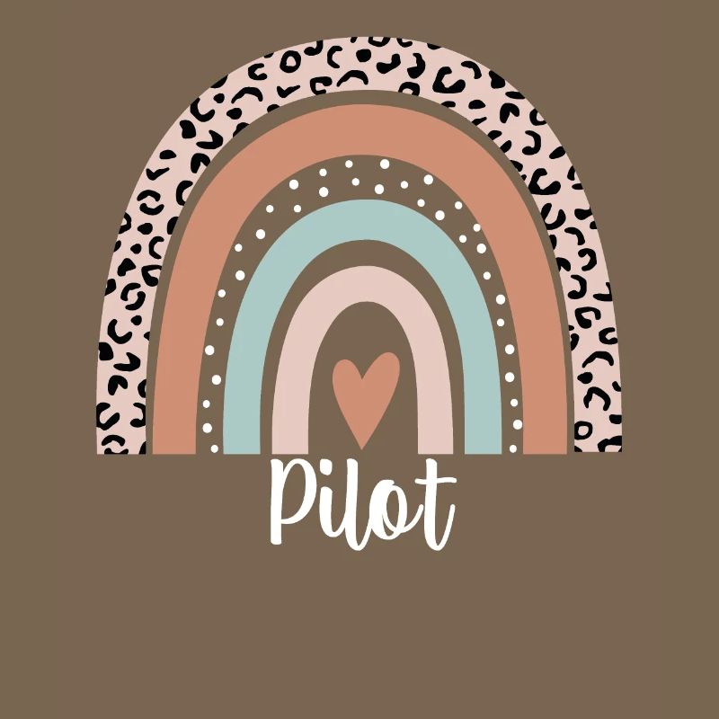 Pilot Rainbow Leopard Funny Pilot Appreciation