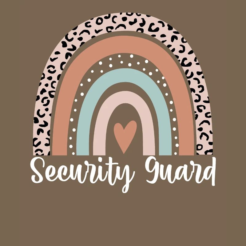 Security Guard Rainbow Leopard Funny Security