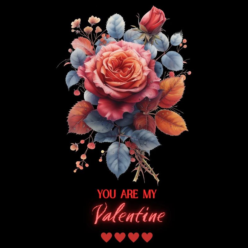 Roses : Impression d’Art de la Saint-Valentin de l’amour éternel