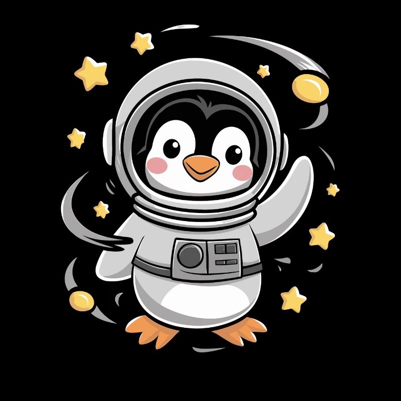 Aventure d’astronaute pingouin dans l’espace