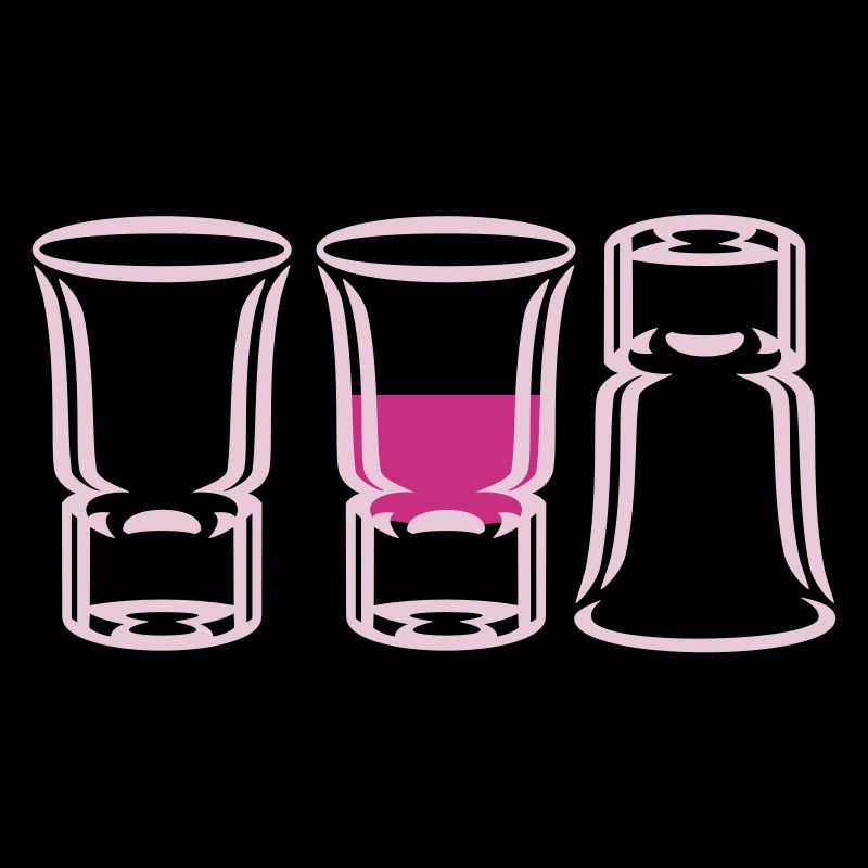 Drei Schnapsgläser / three shot glasses (2c)