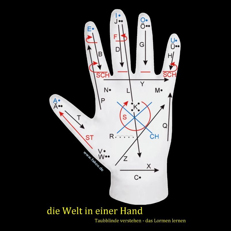 Lorm-Handschuh dunkel