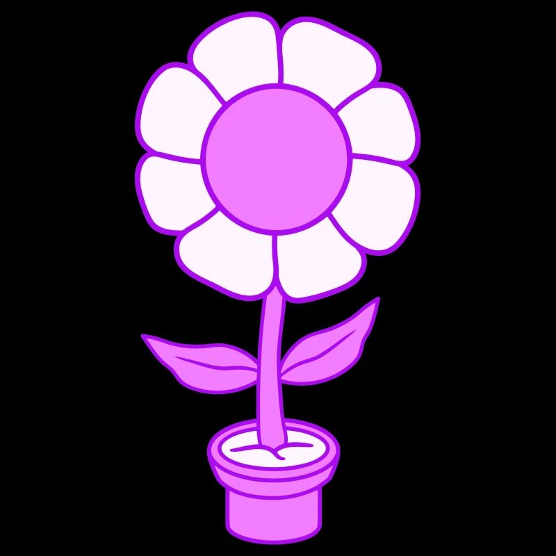 Petit Joli Pot de Fleur Rose Heureux