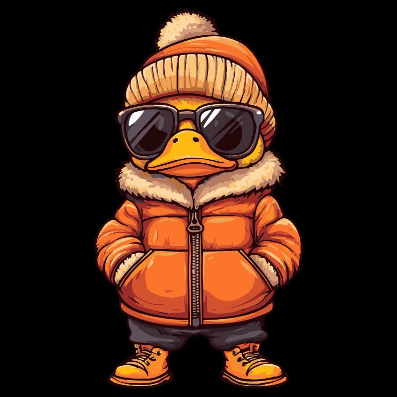Bande dessinée d’hiver de canard