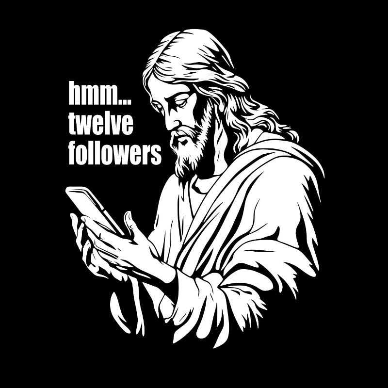 Jésus avec un smartphone - 12 adeptes