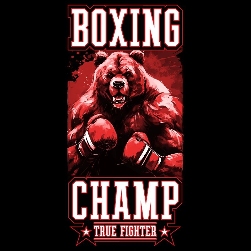 Grizzly Bear Boxer Fighter Champion de boxe