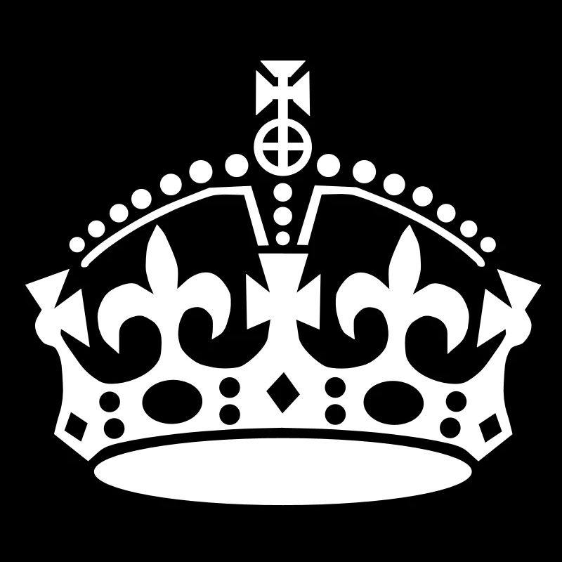 keep calm and carry on crown vector