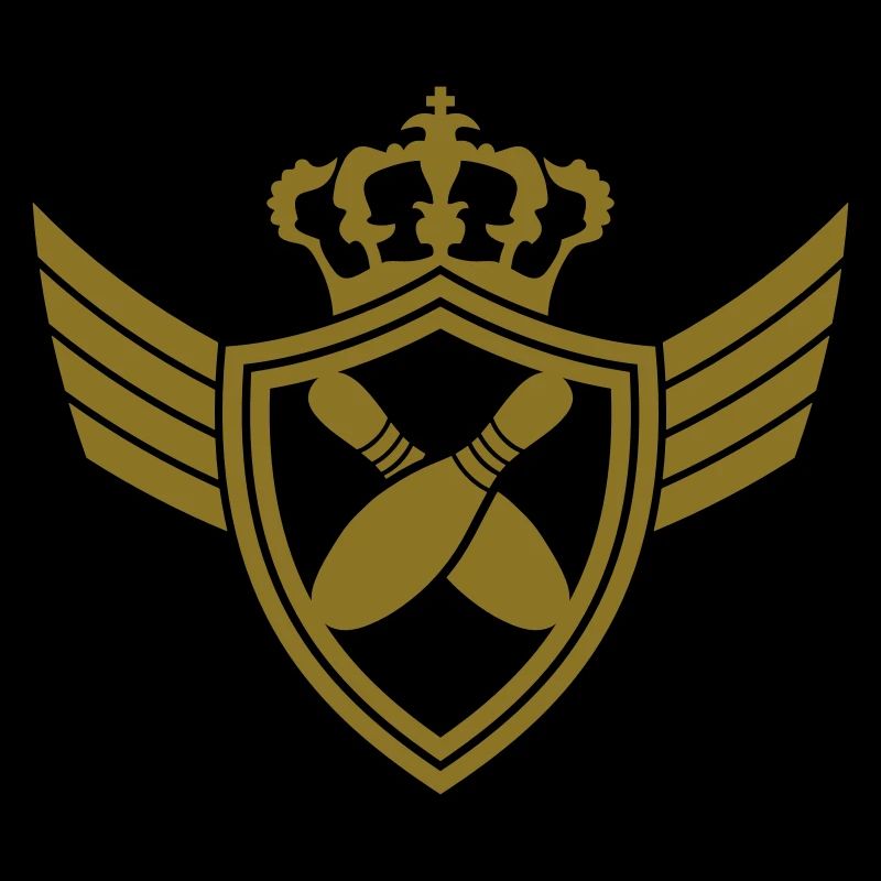 Bowling Pins Blazon Logo Design