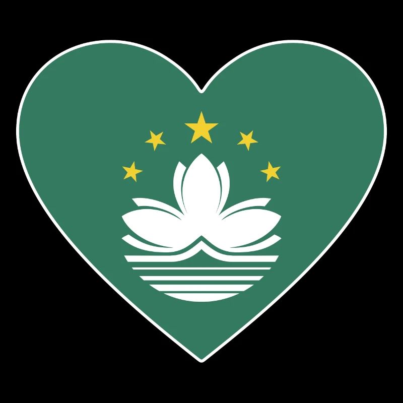 Cœur de drapeau de Macao