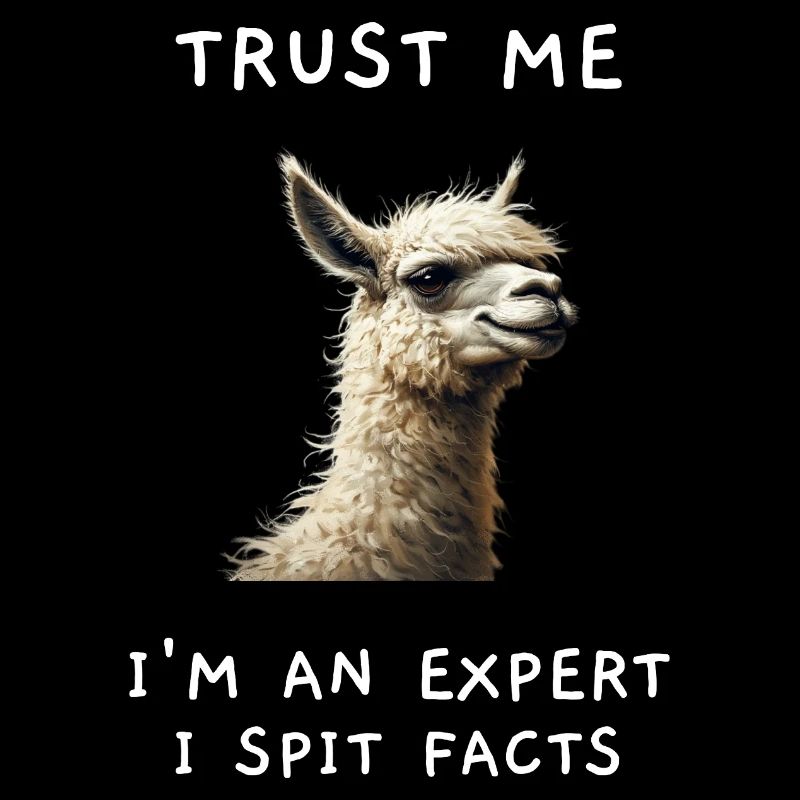 Funny Llama "I Spit Facts" Expert Saying