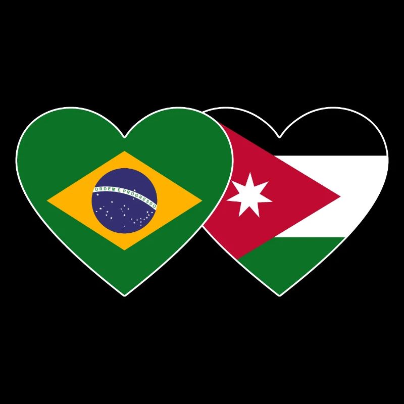 Brésil Jordan Drapeau Coeur