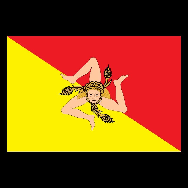 drapeau d’autocollant de l’autocollant de sicile drapeau Sicile