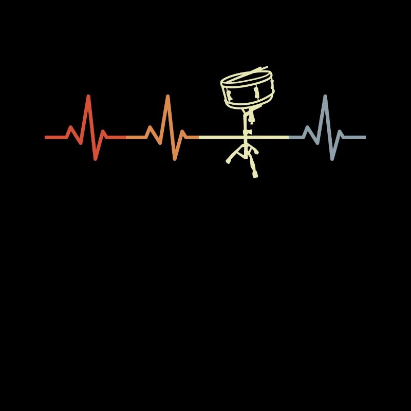 Drum player heart line