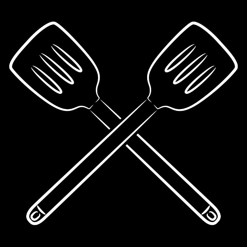 Sketch slotted spoon