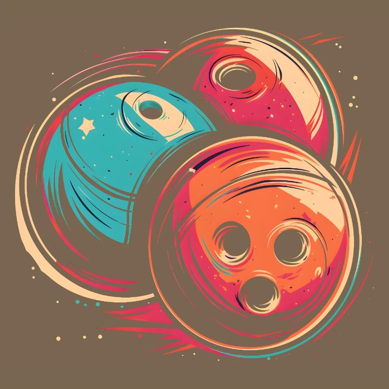 Boules de bowling Synthwave