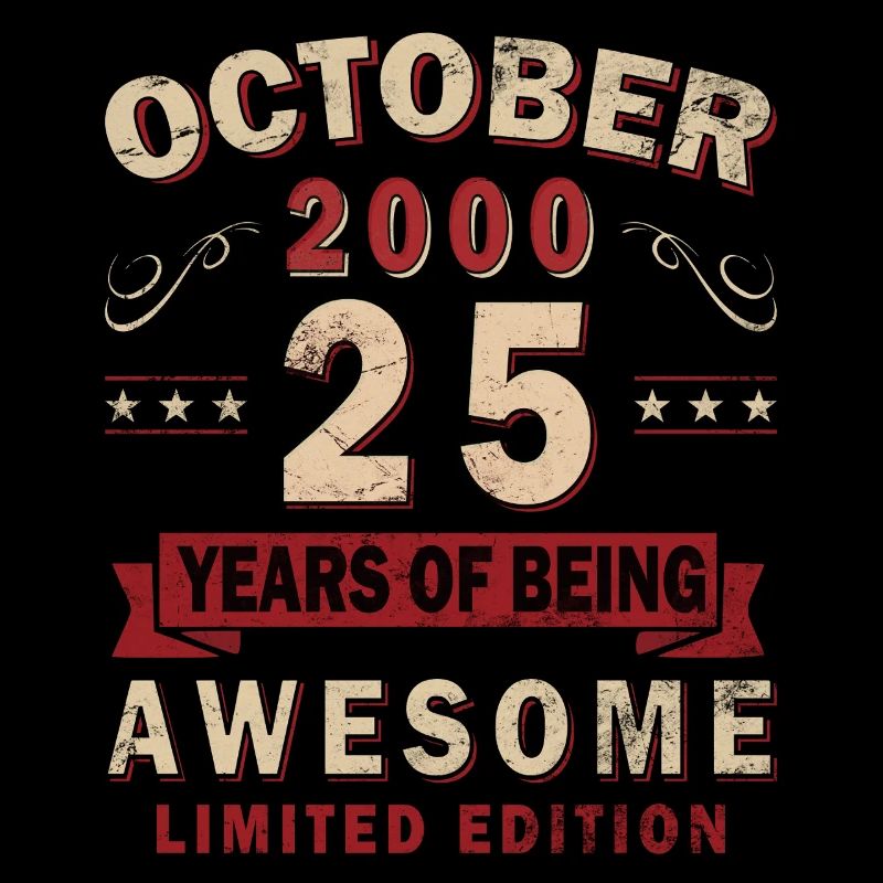 25th Birthday Original October Year 2000