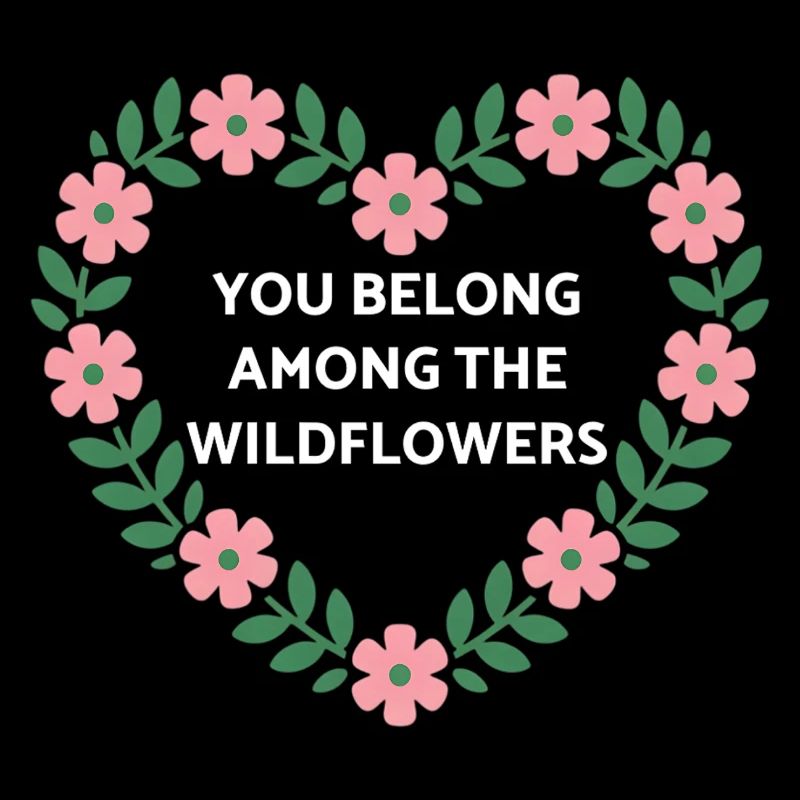 Message de cœur de fleur sauvage