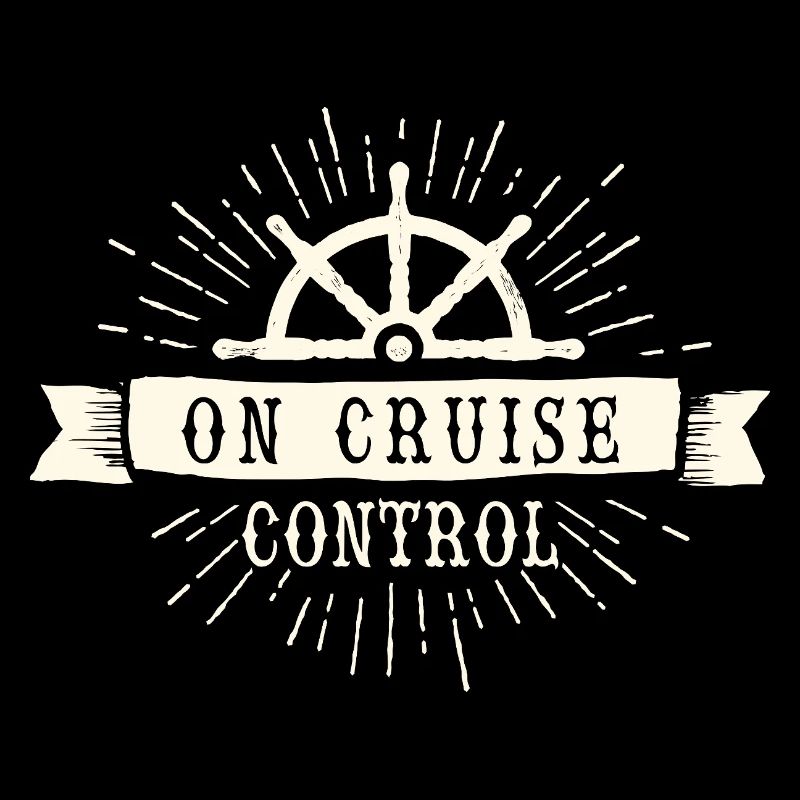 On Cruise Control Nautical Emblem