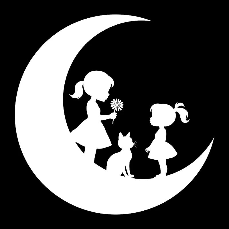 Silhouette de la Fêle Fleur sur la Lune