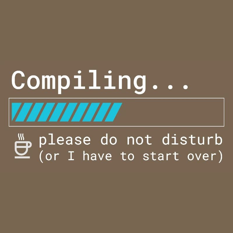 Funny Programmer T-Shirt - Compiling Please