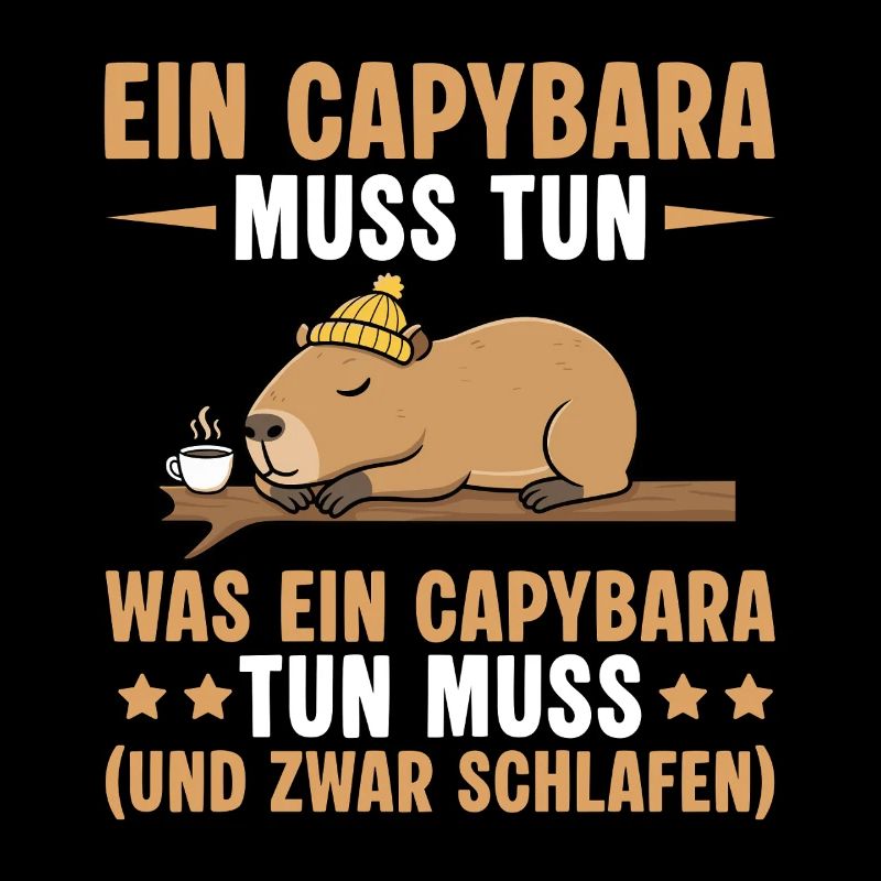 Capybara må sove - Funny Office-ordsprog