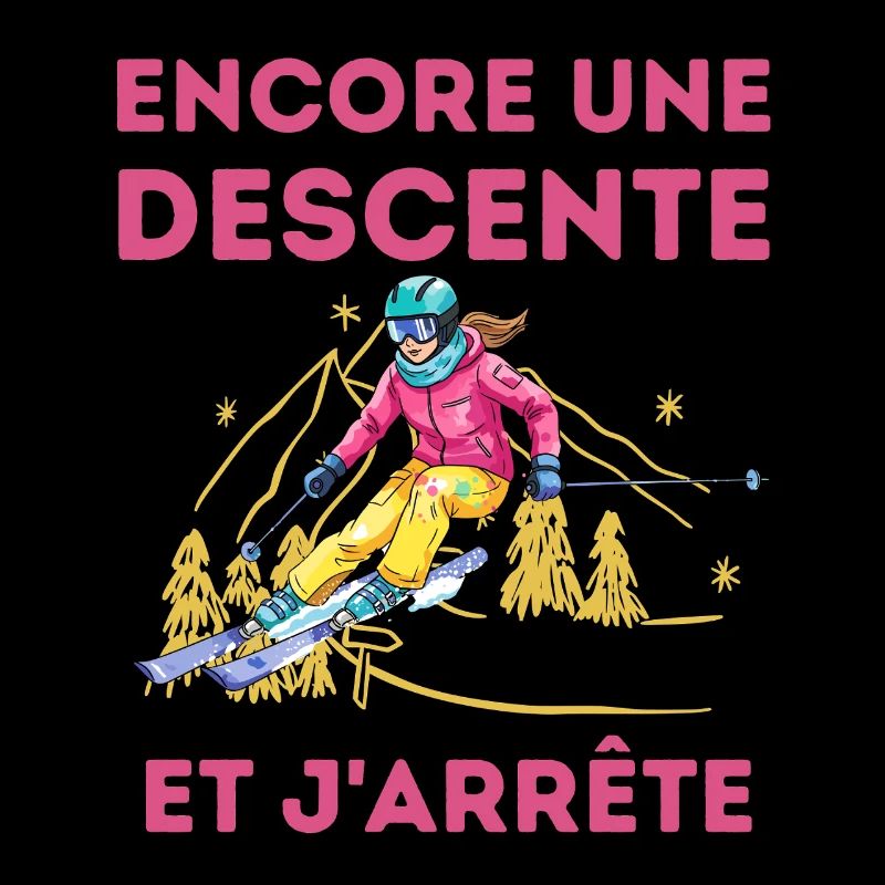 Ski descent: and I stop