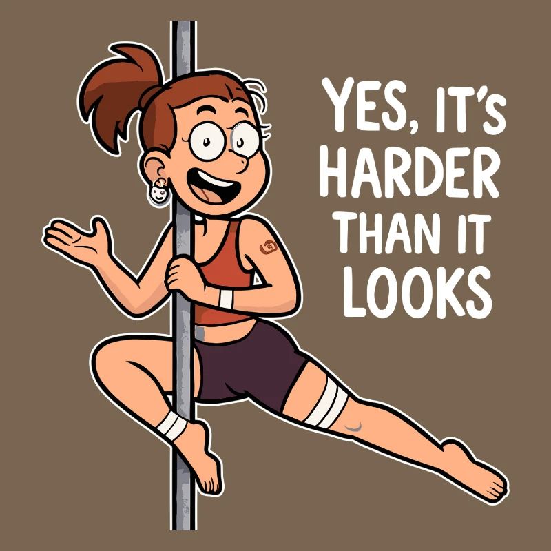 Dessin animé de pole dance – Plus difficile qu’il n’y paraît