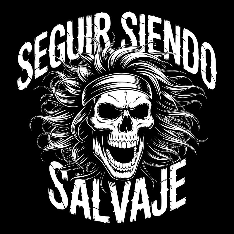 Crâne sauvage en blanc