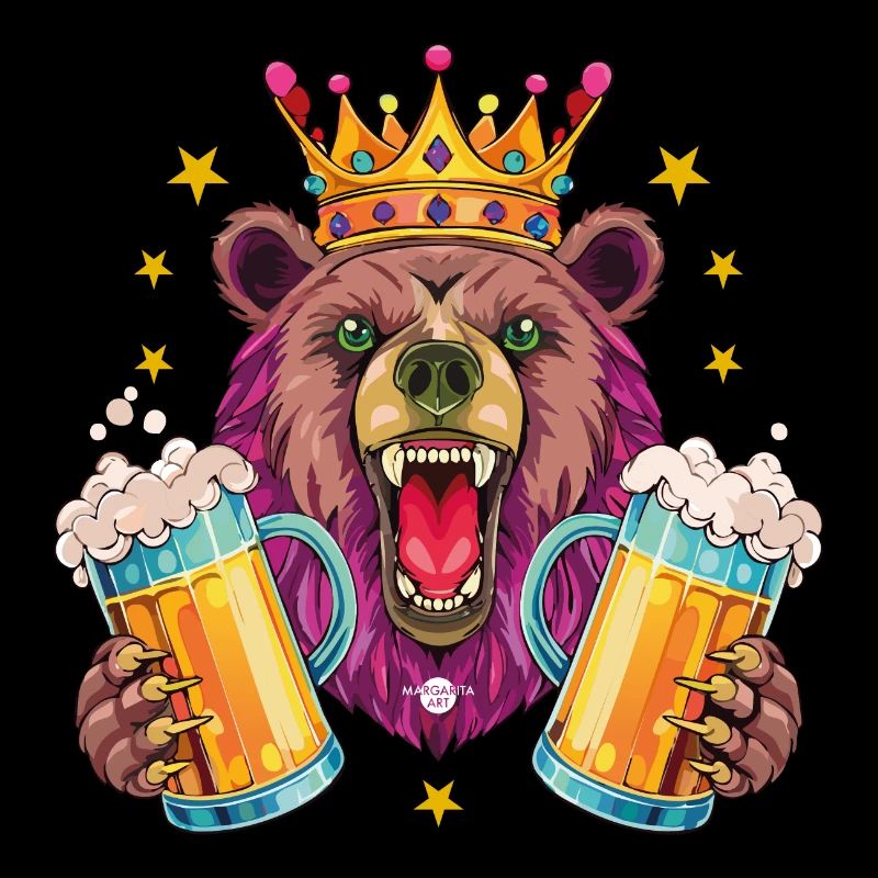 11 Bear King Couronne Deux Chopes de bière de masse Cheers