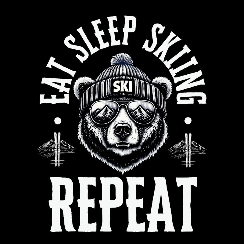 Manger Dormir Ski Répéter Ours Ski d’hiver