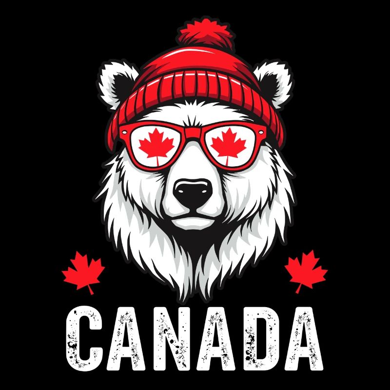 Canada Bear with Cap and Maple Style