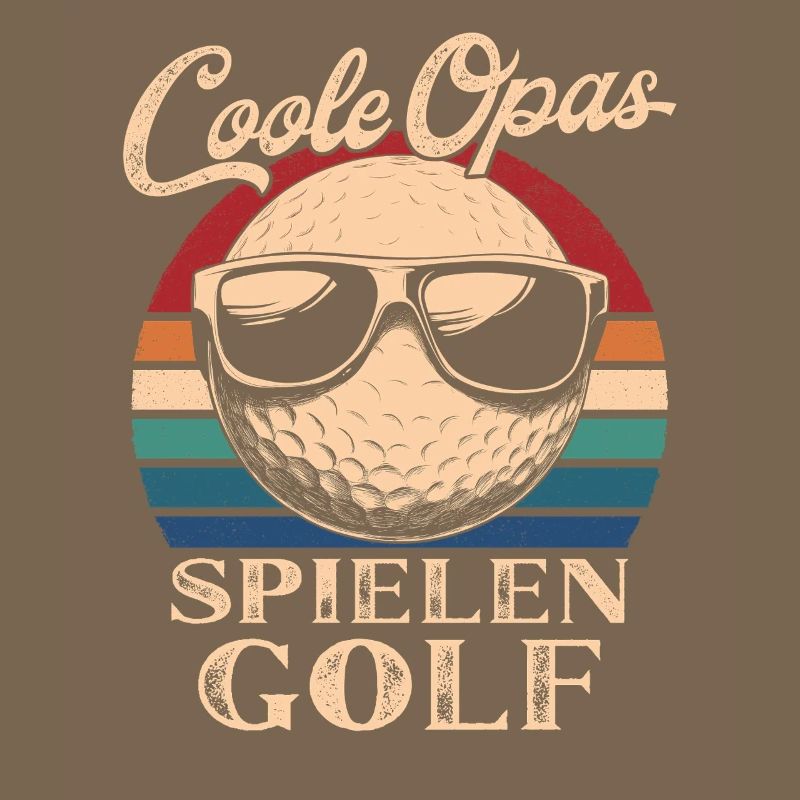 Cool Grandpas Playing Golf Retro Grandfather