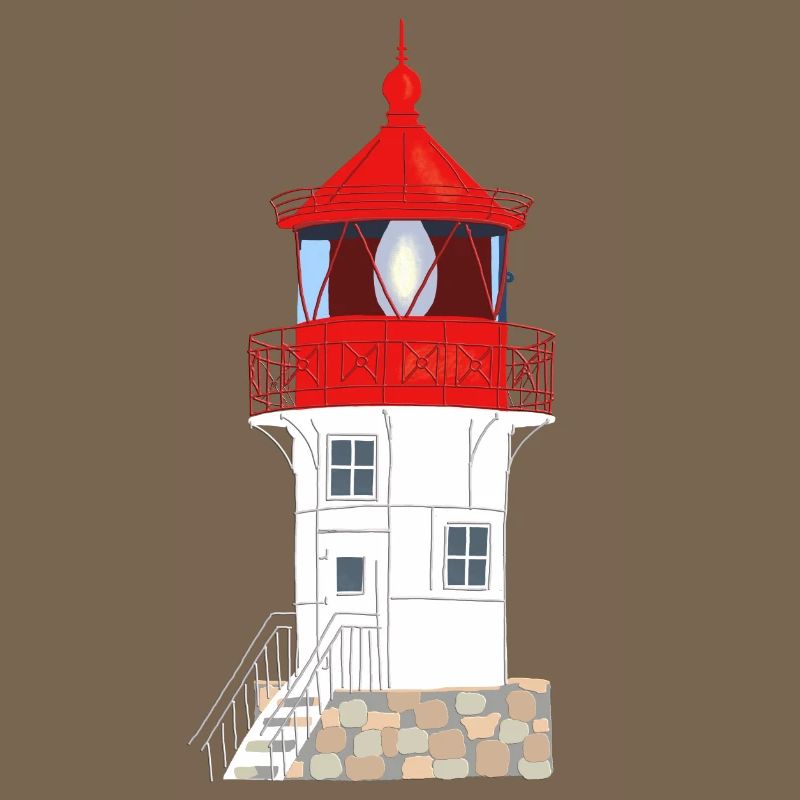 Île de Hiddensee, phare Gellen, pas de texte