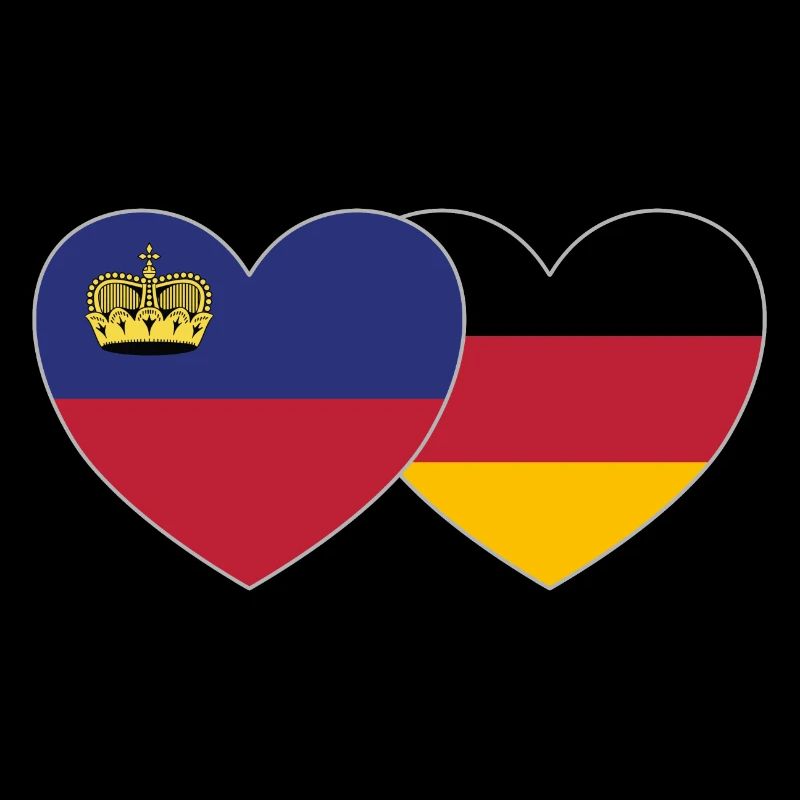 Lichtenstein Germany Flag Heart