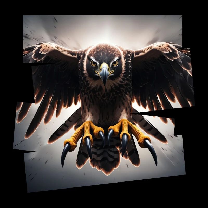 Attaque frontale de l’aigle