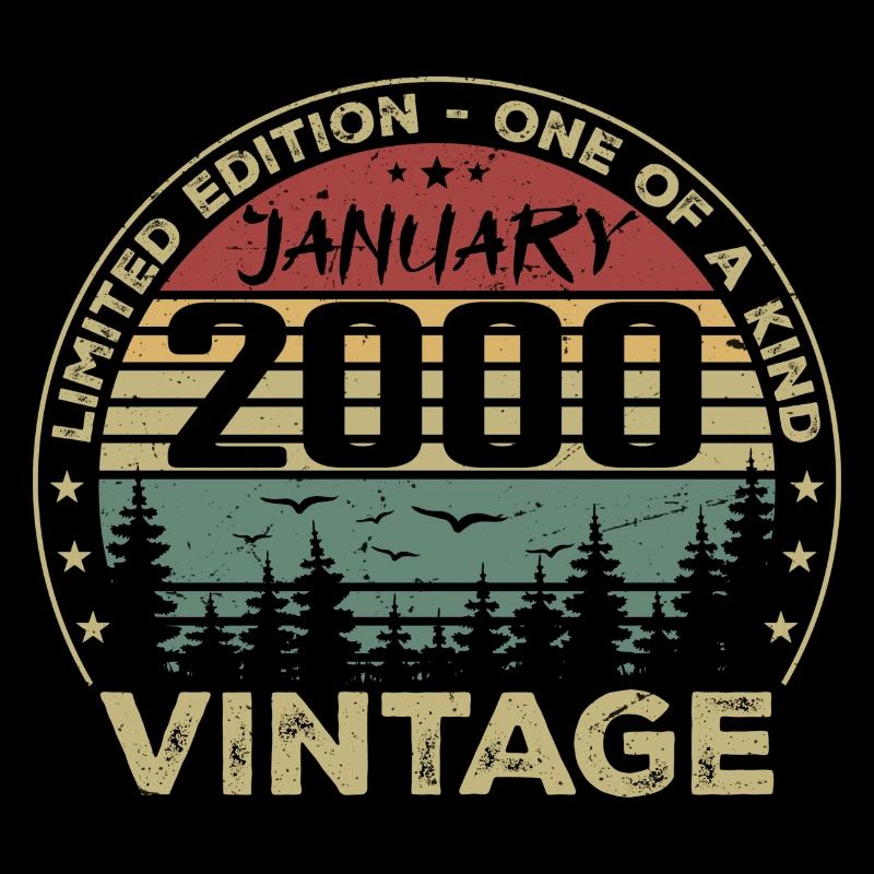Vintage January 2000 Birthday January 2000