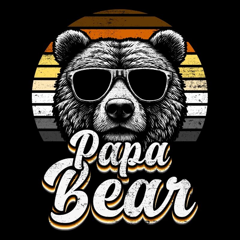 Papa Bear Gay Pride Look rétro Drapeau ours