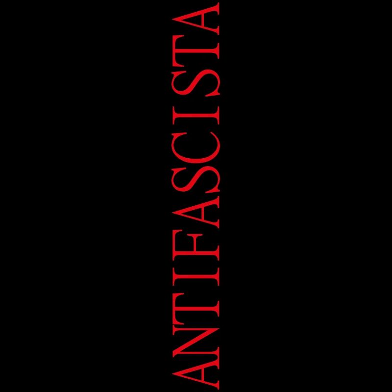 Lettrage antifasciste vertical en lettrage rouge
