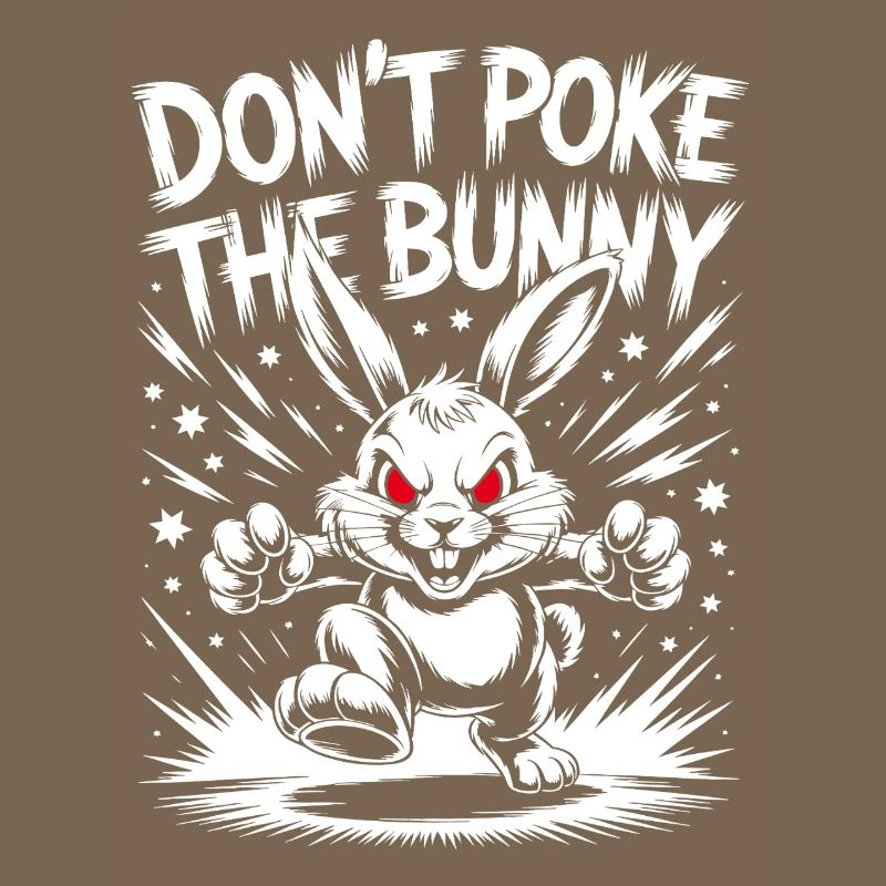 Conception de protestation de lapin en colère
