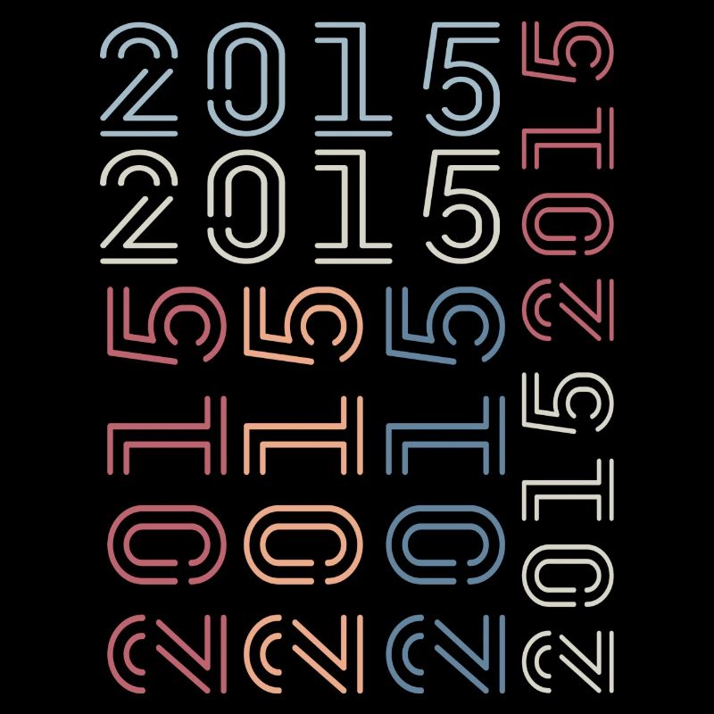 Born in 2015 Birthday Gift 2015 Retro 2015