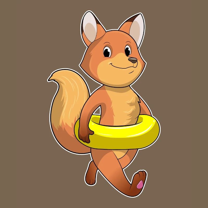 Fuchs mit Rettungsring